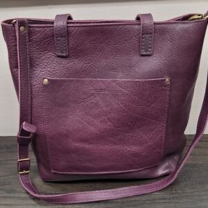 Portland Leather Plum Crossbody Bag